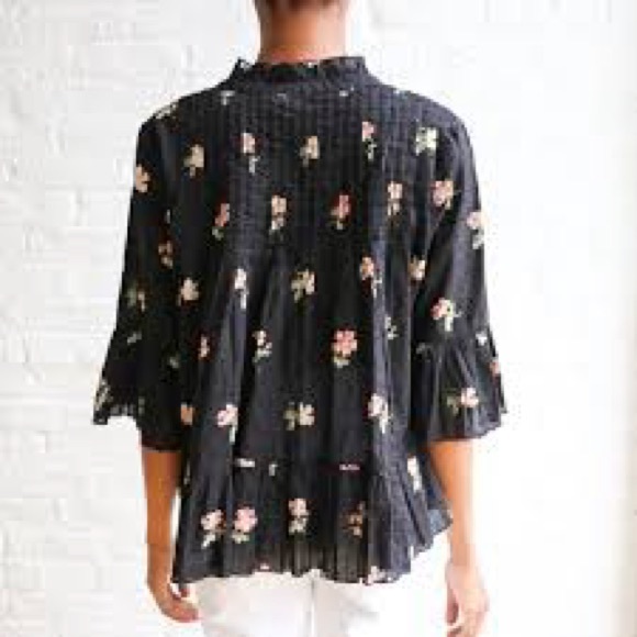 Ulla Johnson Black Floral Blouse - Picture 2 of 9